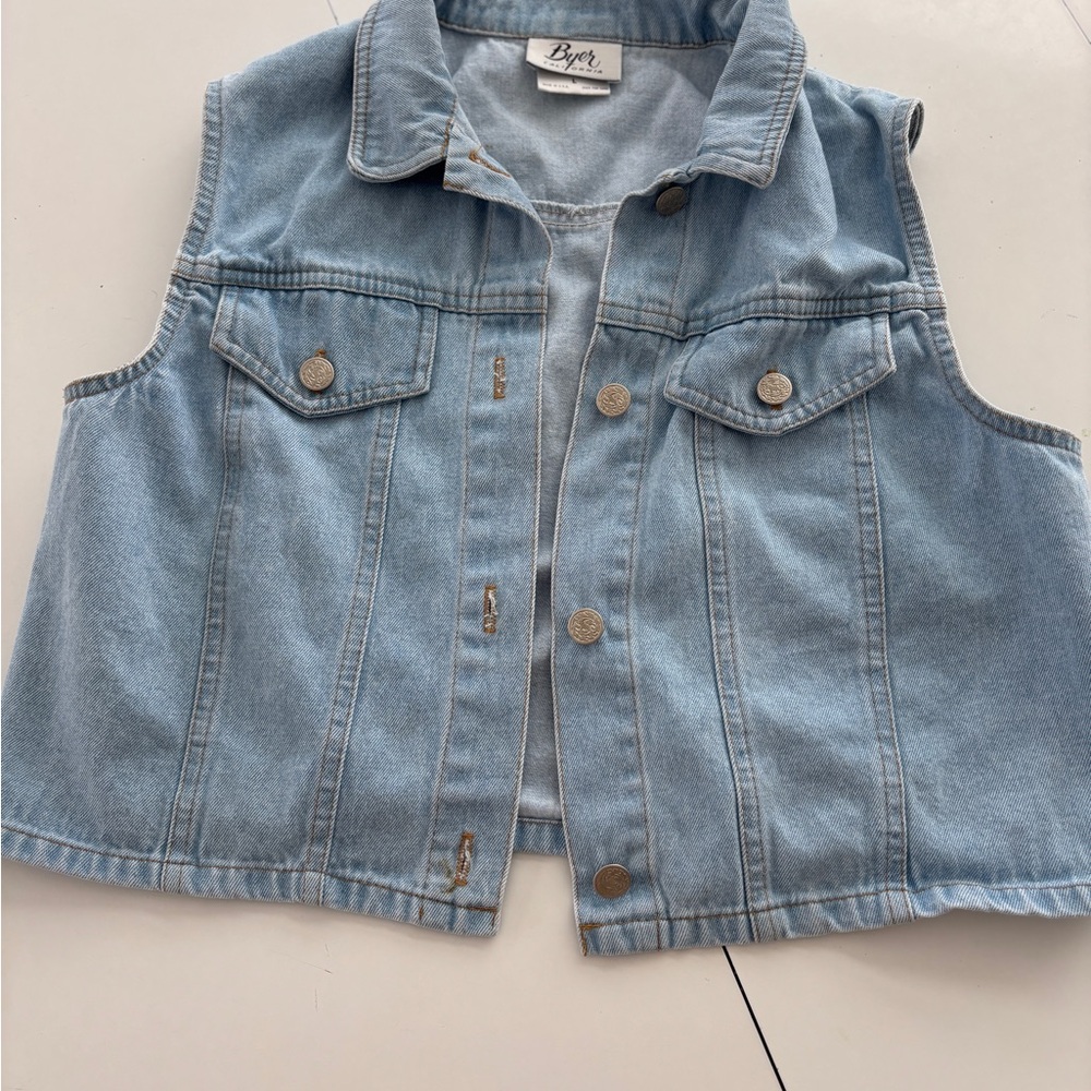 Byer California Kids Denim Vest in Light Blue